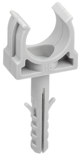 Клипса для гофры с дюбелем без самореза IEK CT16 Д=16 серый (уп. 100шт) картинка